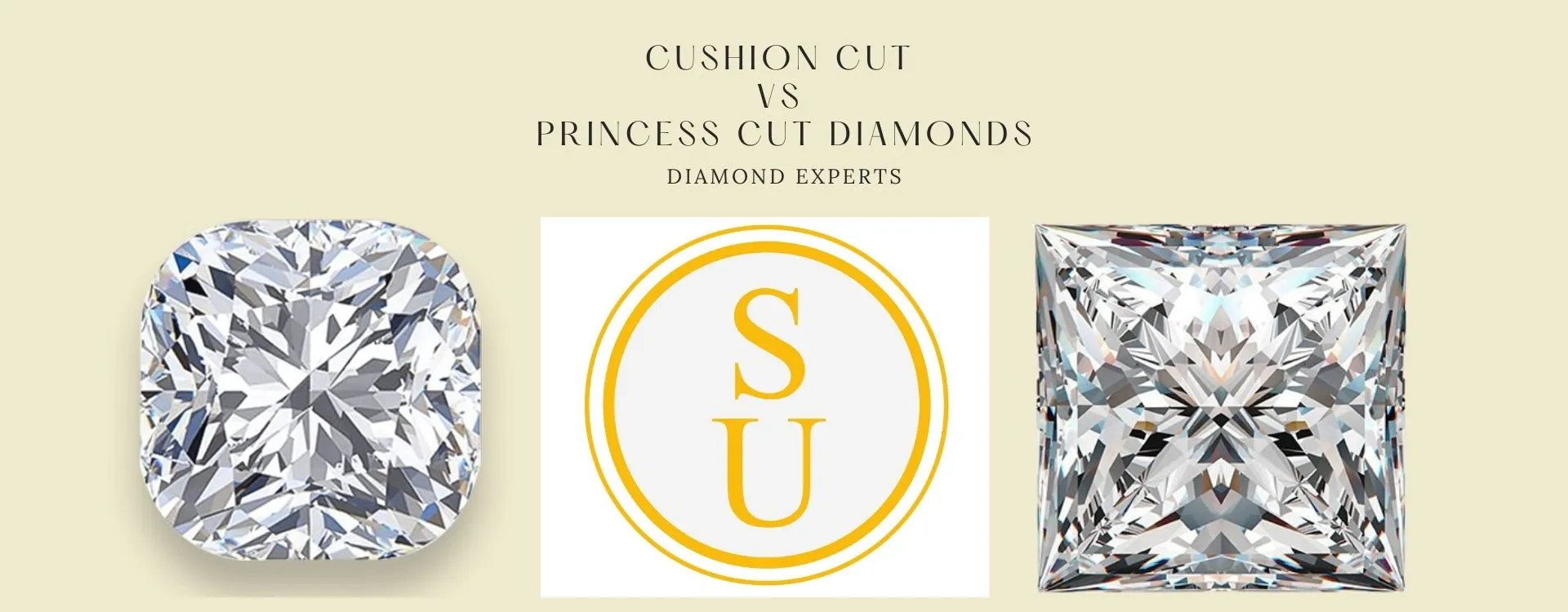 Cushion cut vs. Princess cut Diamonds