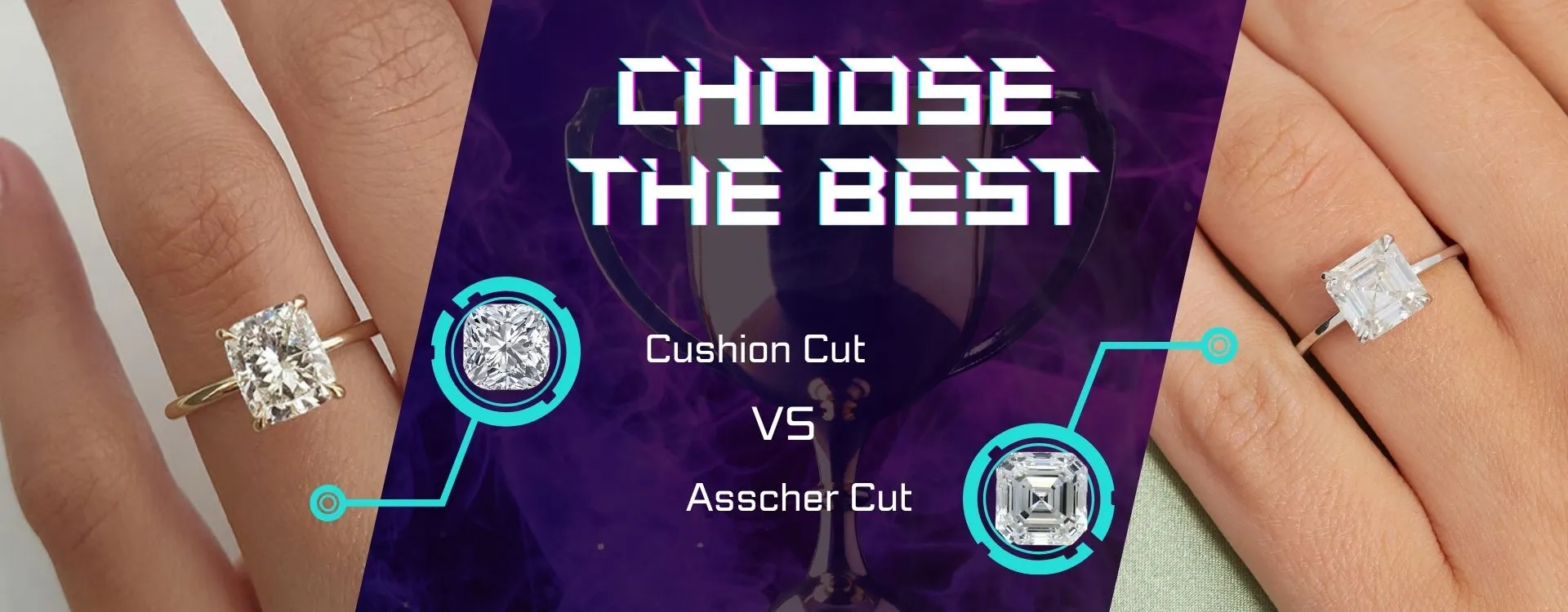 Cushion Cut Diamonds vs. Asscher Cut Diamonds