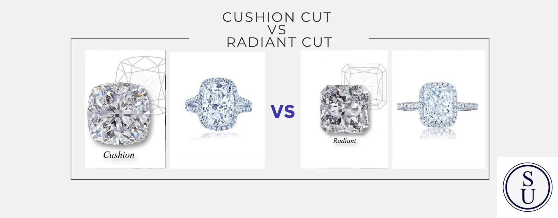 Cushion Cut Diamonds vs. Radiant Cut Diamonds