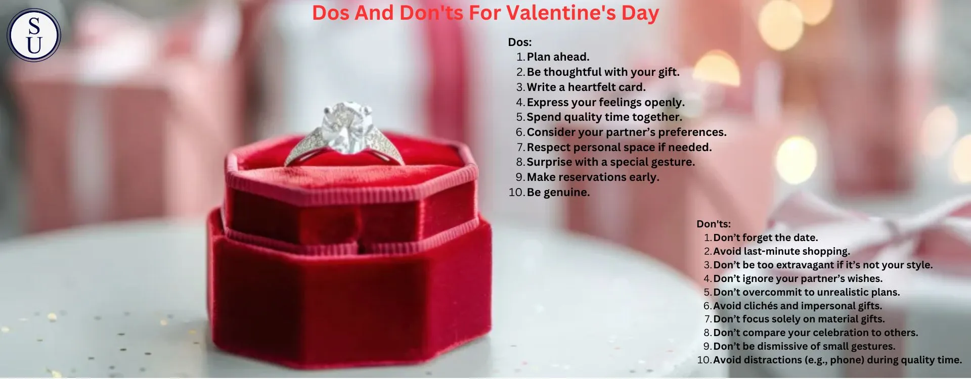 Dos and don'ts for Valentine's Day