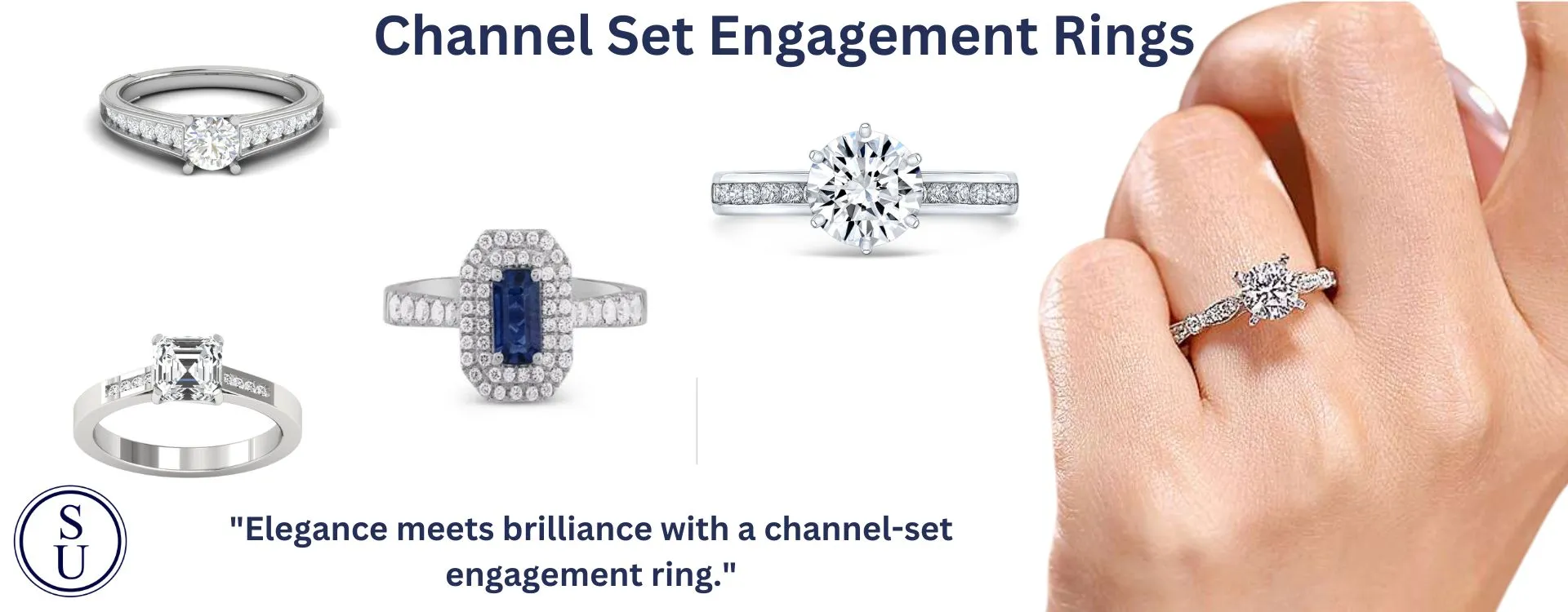Channel Set Engagement Rings 